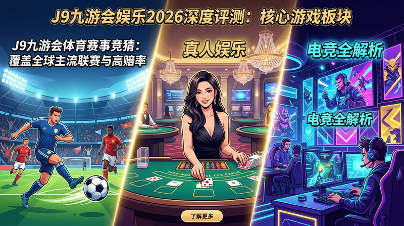 核心游戏板块测评:九游会体育、真人娱乐与电竞全解析