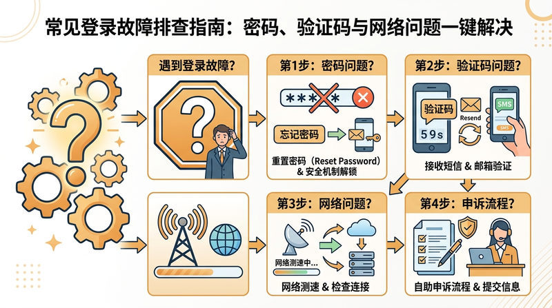 常见登录故障排查指南：密码、验证码与网络问题一键解决